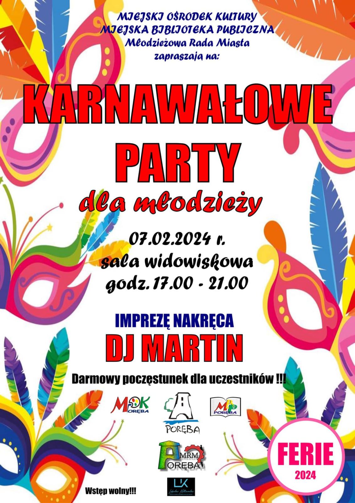 Karnałowe Party dla młodzieży