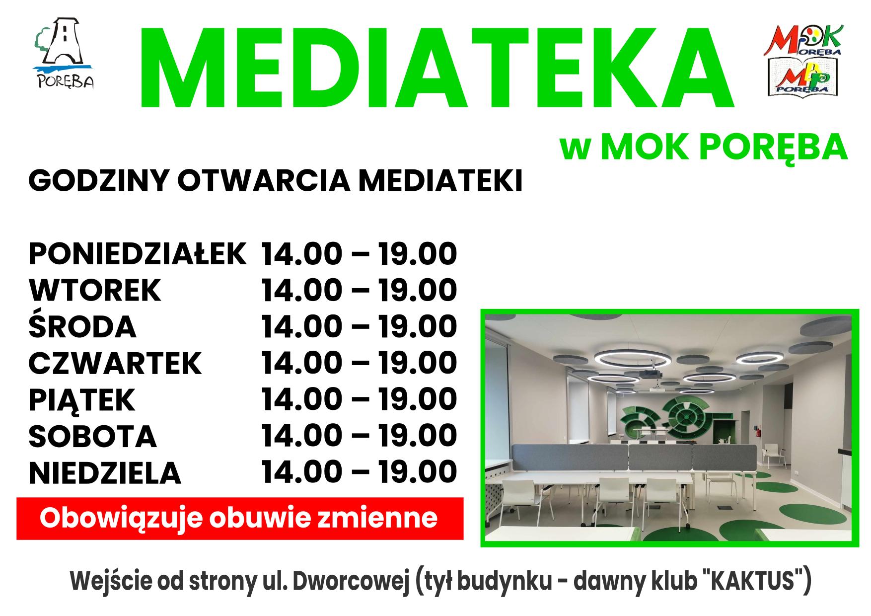 godziny otwarcia Mediateki